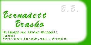 bernadett brasko business card